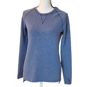 ClimateRight Ladies Blue Long Sleeve Activewear Workout Top Size Small